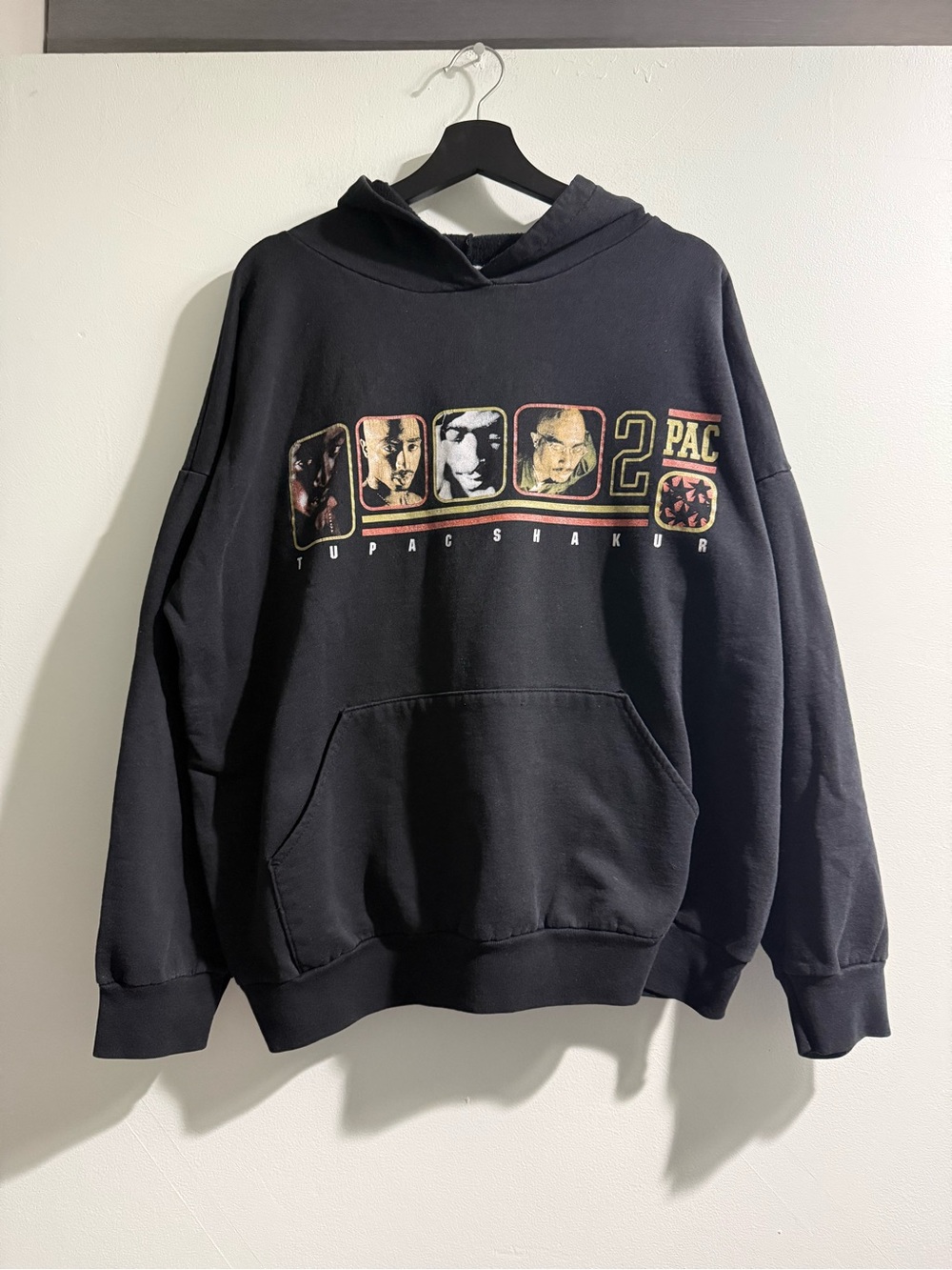 1999 Tupac Shakur Black Graphic Hoodie